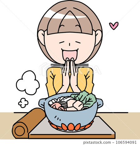 一個吃火鍋菜的女人 106594091