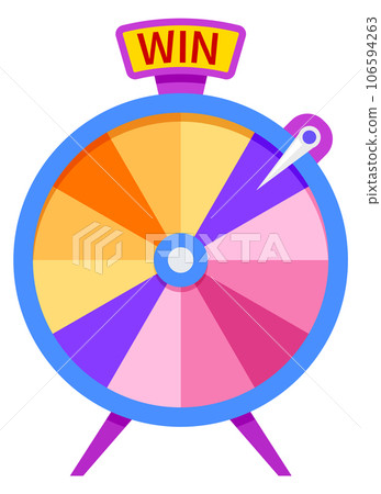 Fortune spin wheel. Luck circle with prize win Fortune spin wheel. Luck circle with prize win 106594263