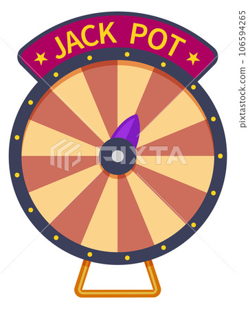 Gambling symbol. Jack pot color icon. Fortune wheel Gambling symbol. Jack pot color icon. Fortune wheel 106594265