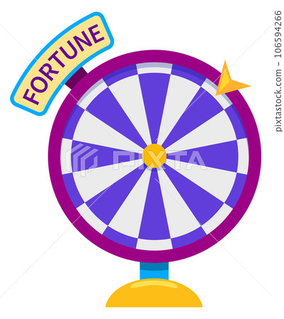 Fortune wheel color icon. Gambling roulette symbol Fortune wheel color icon. Gambling roulette symbol 106594266