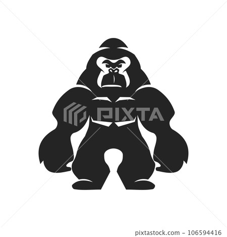 Gorilla Logo template Isolated. Brand Identity. Icon Abstract Vector graphic Gorilla Logo template Isolated. Brand Identity. Icon Abstract Vector graphic 106594416