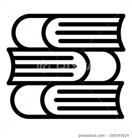 Final exam book stack icon. Outline final exam book stack vector icon for web design isolated on white background Final exam book stack icon. Outline final exam book stack vector icon for web design isolated on white background 106595024