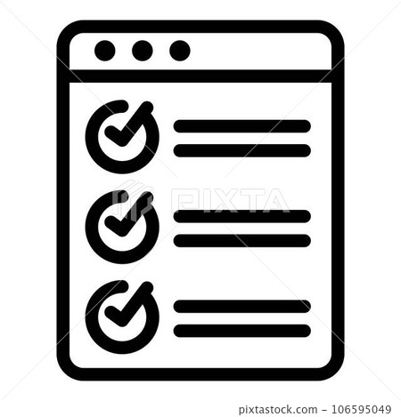 Web final exam icon. Outline web final exam vector icon for web design isolated on white background 106595049