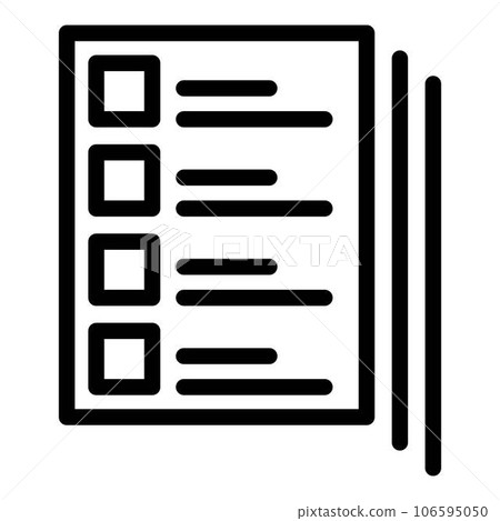 Final exam icon. Outline final exam vector icon for web design isolated on white background 106595050