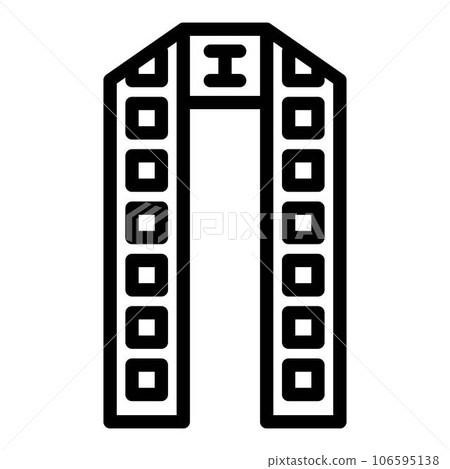 Led strip diode icon. Outline led strip diode vector icon for web design isolated on white background 106595138