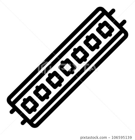 Led strip chip icon. Outline led strip chip vector icon for web design isolated on white background 106595139