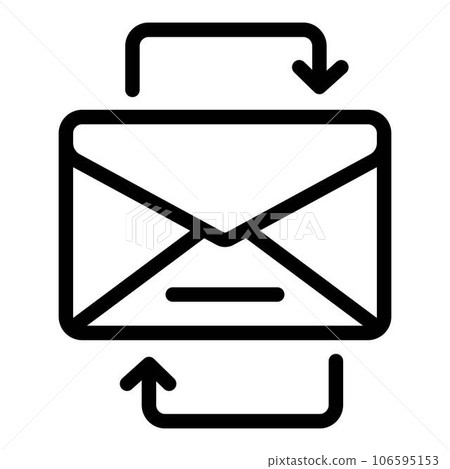 Change mail request icon. Outline change mail request vector icon for web design isolated on white background Change mail request icon. Outline change mail request vector icon for web design isolated on white background 106595153