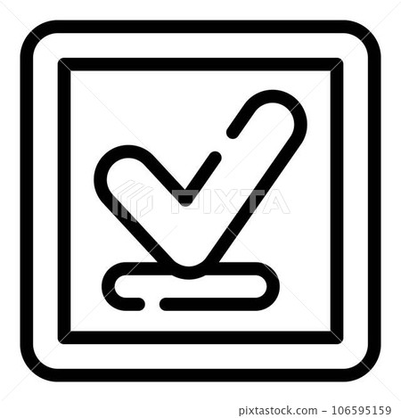 Approved request icon. Outline approved request vector icon for web design isolated on white background 106595159