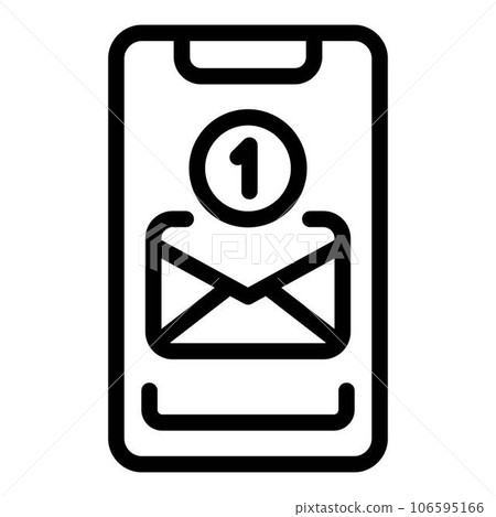New mail inbox icon. Outline new mail inbox vector icon for web design isolated on white background New mail inbox icon. Outline new mail inbox vector icon for web design isolated on white background 106595166