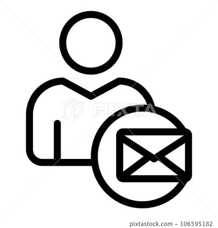 Mail request icon. Outline mail request vector icon for web design isolated on white background Mail request icon. Outline mail request vector icon for web design isolated on white background 106595182