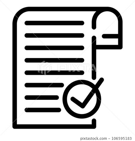 Document request icon. Outline document request vector icon for web design isolated on white background 106595183