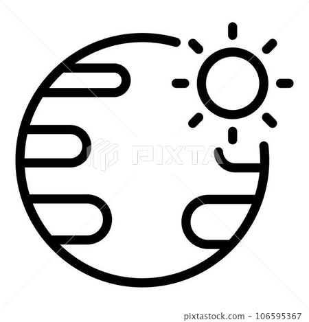 Hot planet icon. Outline hot planet vector icon for web design isolated on white background Hot planet icon. Outline hot planet vector icon for web design isolated on white background 106595367