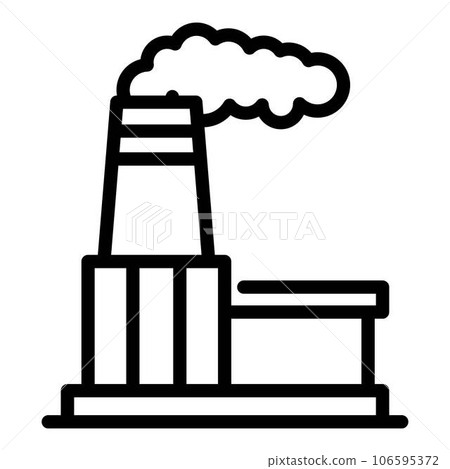Industrial factory icon. Outline industrial factory vector icon for web design isolated on white background Industrial factory icon. Outline industrial factory vector icon for web design isolated on white background 106595372