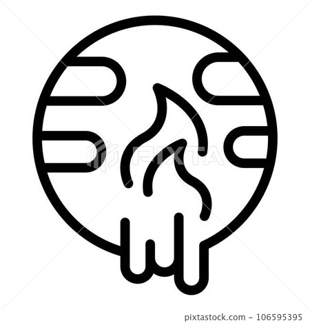Global warming icon. Outline global warming vector icon for web design isolated on white background 106595395