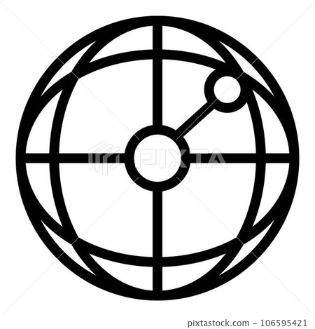Global network icon. Outline global network vector icon for web design isolated on white background 106595421