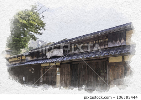 水彩風格智頭市景 鳥取縣八頭郡智頭町 水彩風格智頭市景 鳥取縣八頭郡智頭町 106595444