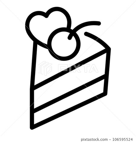 Cherry cake icon. Outline cherry cake vector icon for web design isolated on white background Cherry cake icon. Outline cherry cake vector icon for web design isolated on white background 106595524