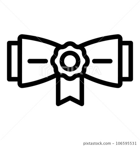 Wax graduation diploma icon. Outline wax graduation diploma vector icon for web design isolated on white background 106595531