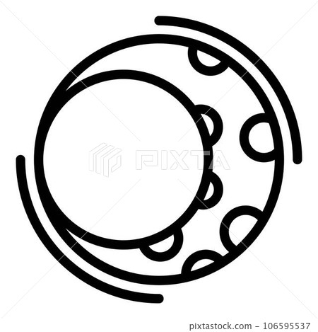 Cult moon icon. Outline cult moon vector icon for web design isolated on white background Cult moon icon. Outline cult moon vector icon for web design isolated on white background 106595537
