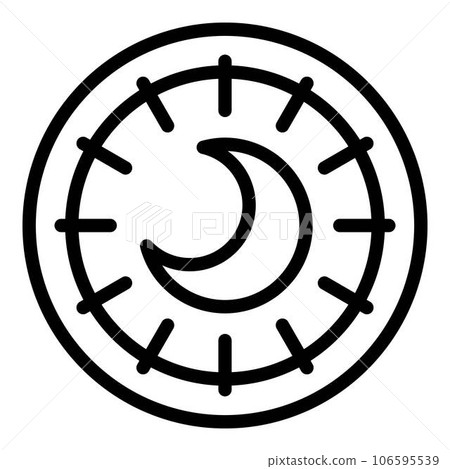 Esoteric moon icon. Outline esoteric moon vector icon for web design isolated on white background Esoteric moon icon. Outline esoteric moon vector icon for web design isolated on white background 106595539