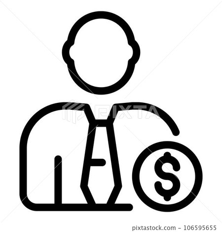 Student job businessman icon. Outline student job businessman vector icon for web design isolated on white background Student job businessman icon. Outline student job businessman vector icon for web design isolated on white background 106595655