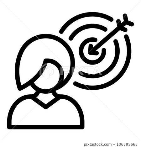 Student job target icon. Outline student job target vector icon for web design isolated on white background Student job target icon. Outline student job target vector icon for web design isolated on white background 106595665