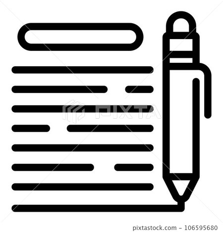 Student writing icon. Outline student writing vector icon for web design isolated on white background Student writing icon. Outline student writing vector icon for web design isolated on white background 106595680