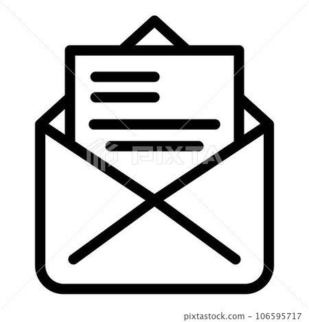 Writing mail icon. Outline writing mail vector icon for web design isolated on white background 106595717