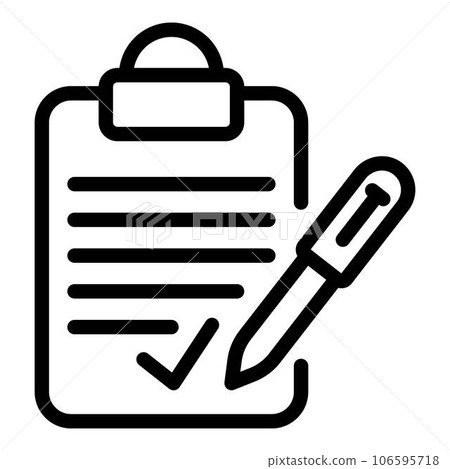 To do list icon. Outline to do list vector icon for web design isolated on white background 106595718