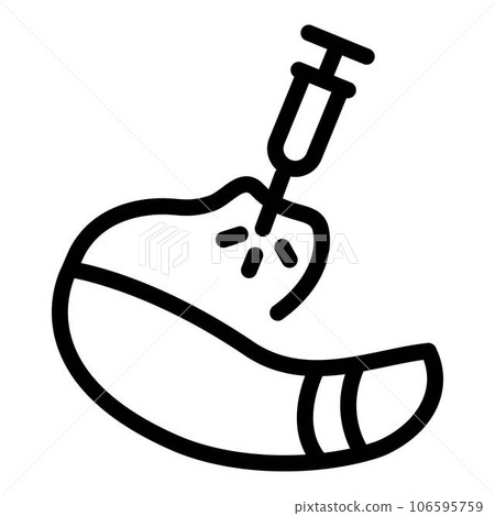 Syringe plastic surgery icon. Outline syringe plastic surgery vector icon for web design isolated on white background Syringe plastic surgery icon. Outline syringe plastic surgery vector icon for web design isolated on white background 106595759