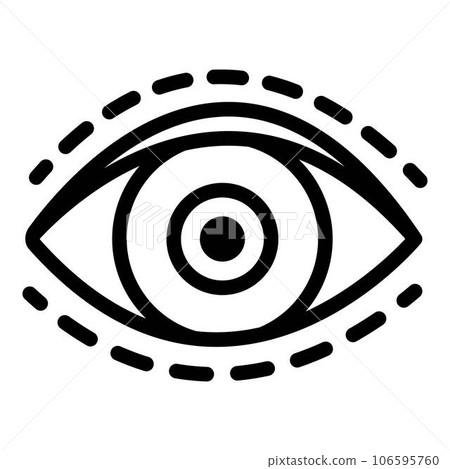 Eye plastic surgery icon. Outline eye plastic surgery vector icon for web design isolated on white background 106595760