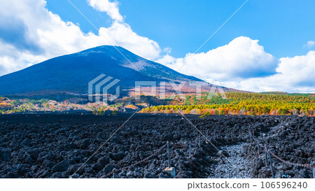 燒橋熔岩流和岩手山（秋季） 106596240