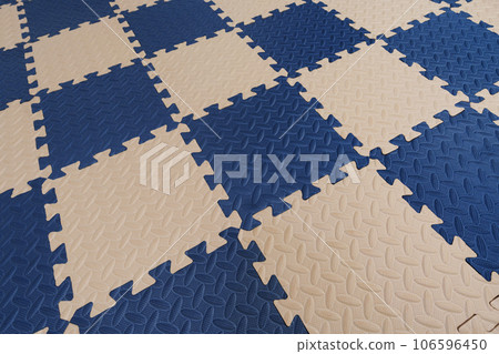 foam flooring tiles or jigsaw mat for baby. background texture 106596450