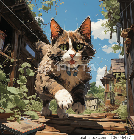 Running Cat 106596457