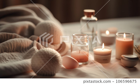 Aroma candles and skin care goods/spa (bedroom/room) 106596675