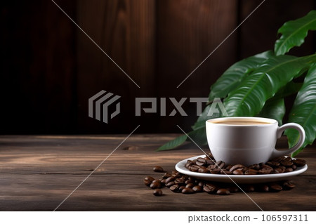 coffee tree and coffee cup coffee tree and coffee cup 106597311