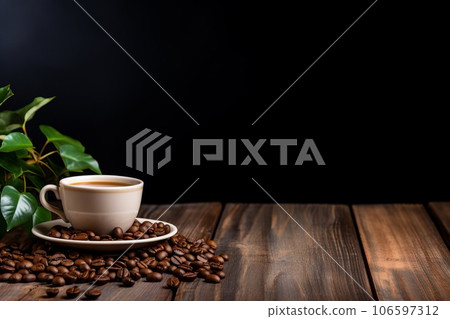 coffee tree and coffee cup coffee tree and coffee cup 106597312