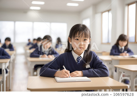 教室裡的小學生 AI 生成圖像 106597628