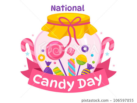 National Candy Day Vector Illustration with Different Types of Candies and Sweets in Flat Cartoon Hand Drawn Background Design Templates National Candy Day Vector Illustration with Different Types of Candies and Sweets in Flat Cartoon Hand Drawn Background Design Templates 106597855