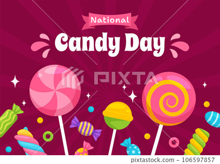 National Candy Day Vector Illustration with Different Types of Candies and Sweets in Flat Cartoon Hand Drawn Background Design Templates National Candy Day Vector Illustration with Different Types of Candies and Sweets in Flat Cartoon Hand Drawn Background Design Templates 106597857