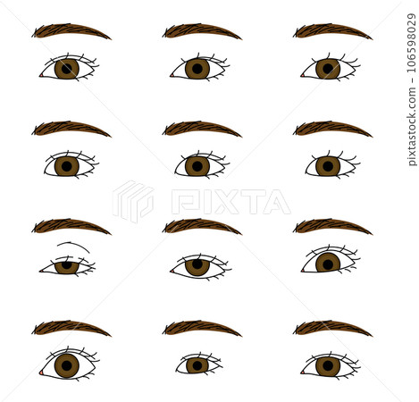 各種眼睛雙人和單人尺寸套裝 106598029