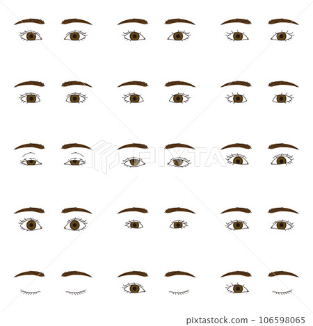 Various eyes double and single size double eye set 106598065