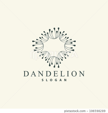 Dandelion Flower Logo Design Simple Vector Minimalist Symbol Template Dandelion Flower Logo Design Simple Vector Minimalist Symbol Template 106598289