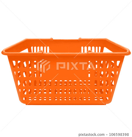 Illustration of an orange shopping cart 106598398