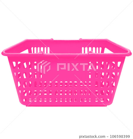 Illustration of a pink shopping basket 106598399