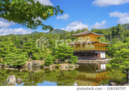 Landscape of Kinkakuji (Rokuonji) in summer Landscape of Kinkakuji (Rokuonji) in summer 106598797