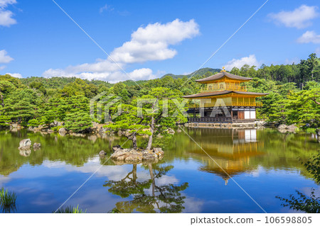 Landscape of Kinkakuji (Rokuonji) in summer Landscape of Kinkakuji (Rokuonji) in summer 106598805