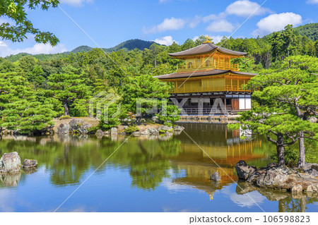 Landscape of Kinkakuji (Rokuonji) in summer 106598823