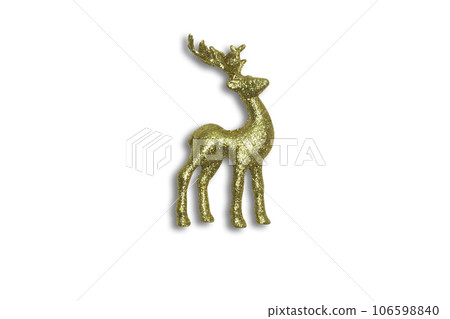Holiday Christmas with festive decoration on white isolated background with clipping path. Alternate New Year holiday Christmas doll on white. Space for text Merry Christmas and happy New Year Holiday Christmas with festive decoration on white isolated background with clipping path. Alternate New Year holiday Christmas doll on white. Space for text Merry Christmas and happy New Year 106598840