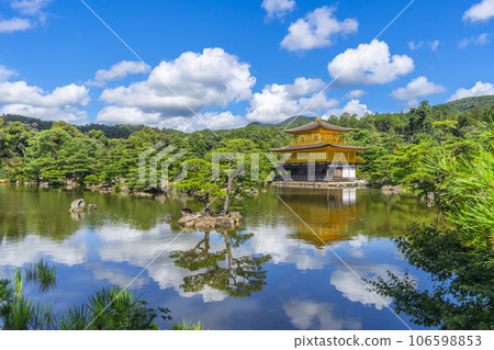 Landscape of Kinkakuji (Rokuonji) in summer Landscape of Kinkakuji (Rokuonji) in summer 106598853
